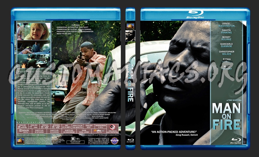 Man on Fire blu-ray cover