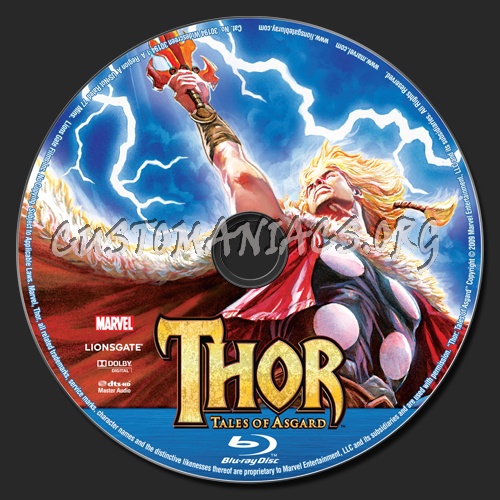 Thor: Tales of Asgard blu-ray label