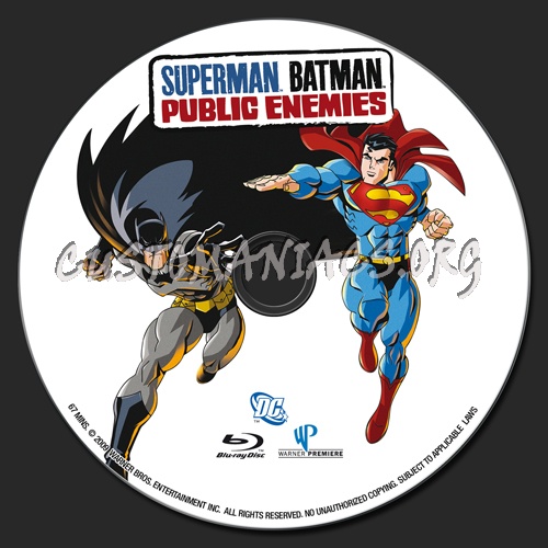 Superman Batman Public Enemies blu-ray label