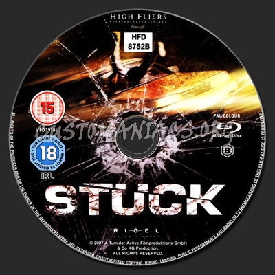 Stuck blu-ray label