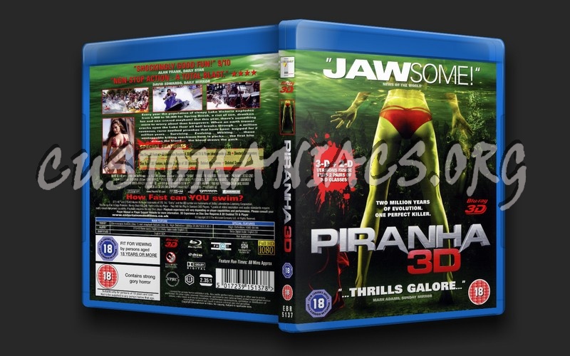 Piranha 3D blu-ray cover