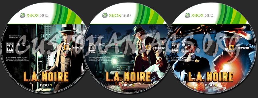 LA / L.A. Noire dvd label