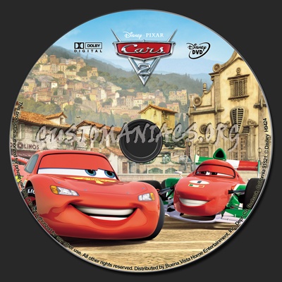 Cars 2 dvd label