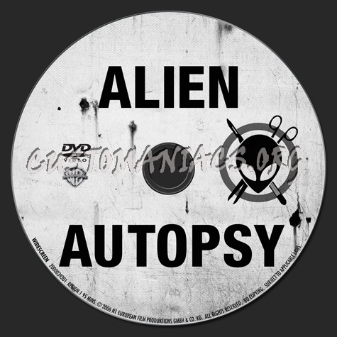 Alien Autopsy dvd label