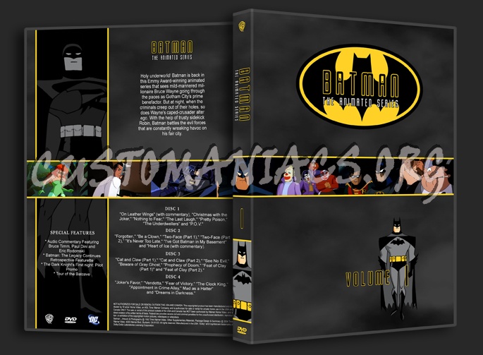 Batman The Animated Series 1-4 dvd cover - DVD Covers & Labels by ...