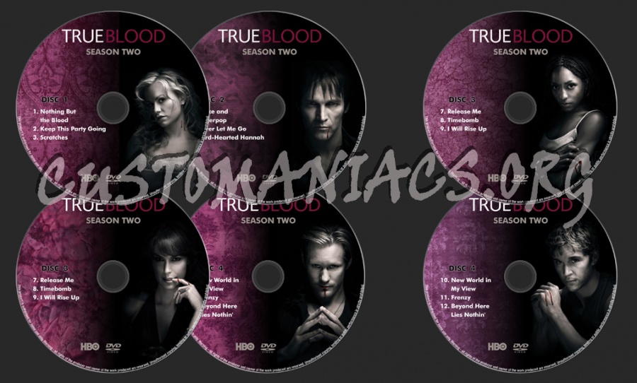 True Blood Season Two dvd label