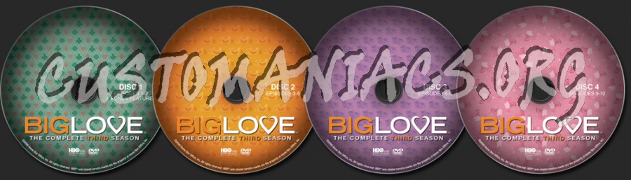 Big Love Season 3 dvd label