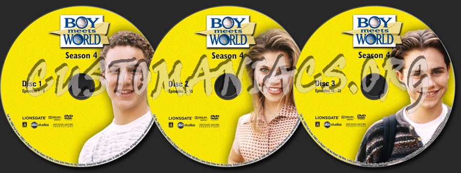Boy Meets World Season 4 dvd label