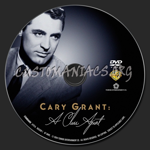 Cary Grant A Class Apart dvd label