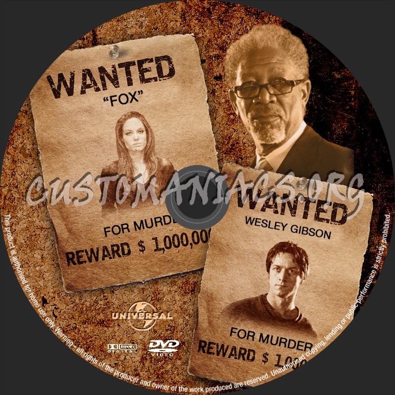 Wanted dvd label