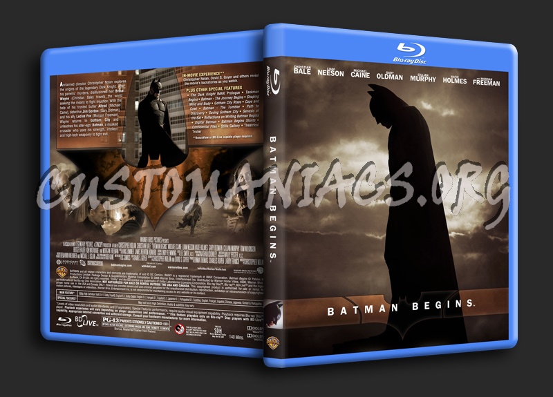 Batman Begins blu-ray cover