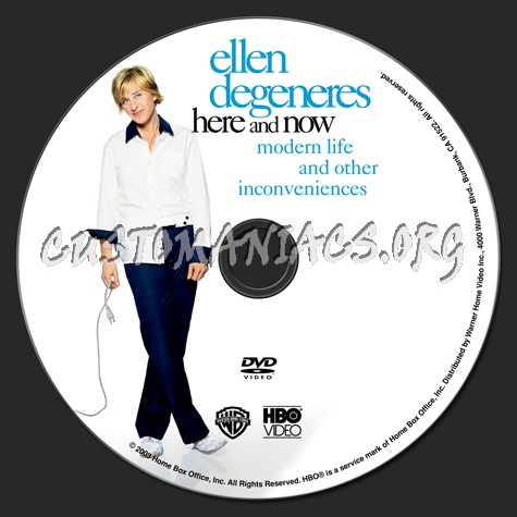 Ellen Degeneres Here and Now dvd label