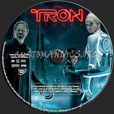 Tron Legacy dvd label