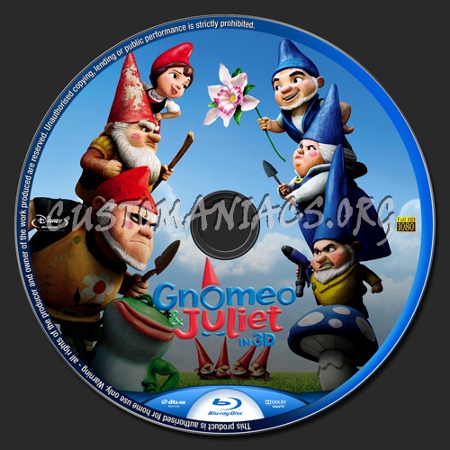 Gnomeo & Juliet blu-ray label