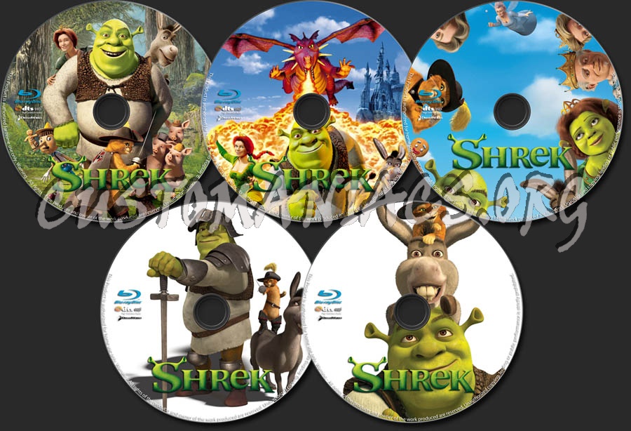 Shrek 1 blu-ray label