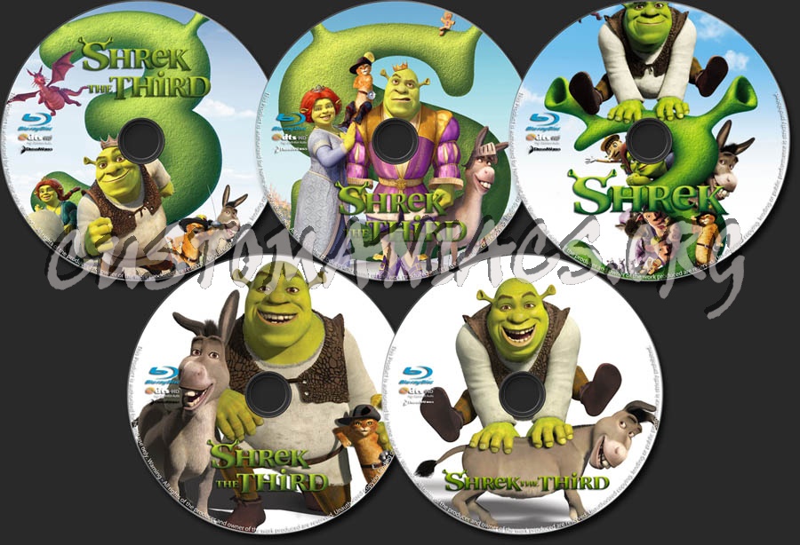 Shrek 3 blu-ray label