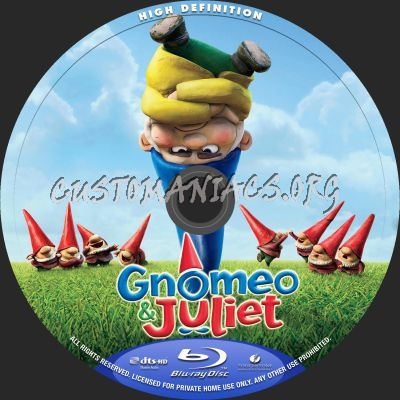 Gnomeo & Juliet blu-ray label