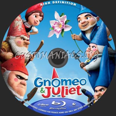 Gnomeo & Juliet blu-ray label