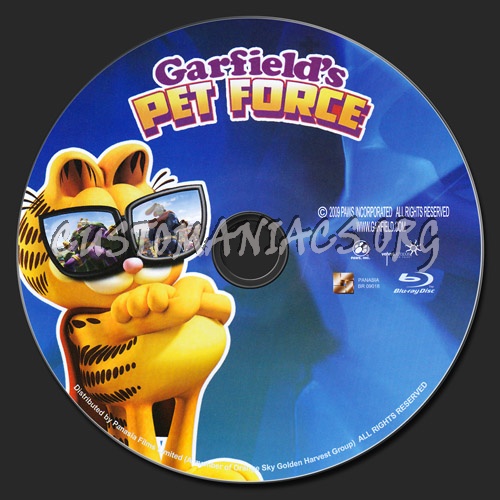 Garfield's Pet Force blu-ray label