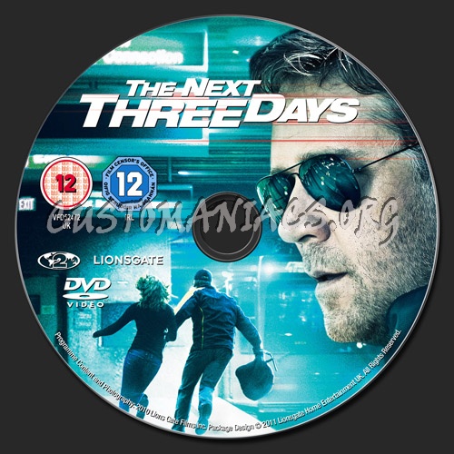 The Next Three Days dvd label