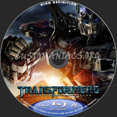 Transformers 2: Revenge Of The Fallen blu-ray label - DVD Covers ...