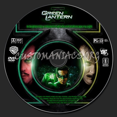 Green Lantern dvd label