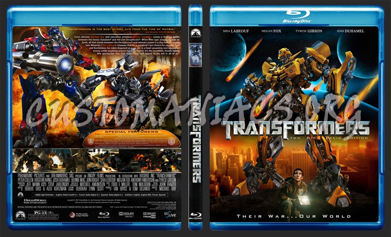 Transformers blu-ray cover