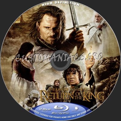 The Lord Of The Rings: The Return Of The King blu-ray label