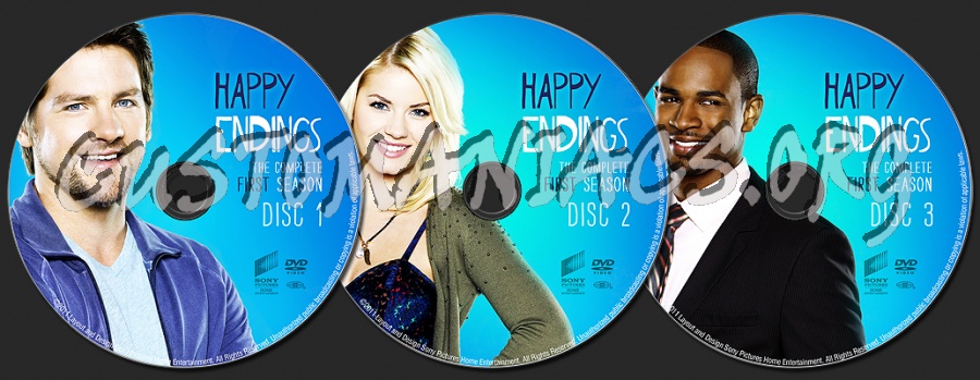 HAPPY ENDINGS - Season 1 dvd label