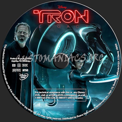 Tron Legacy dvd label