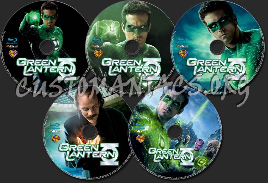 Green Lantern blu-ray label