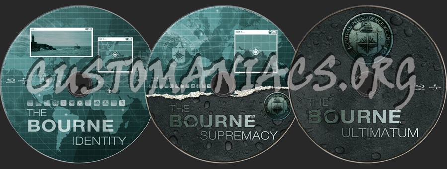 The Bourne Trilogy blu-ray label