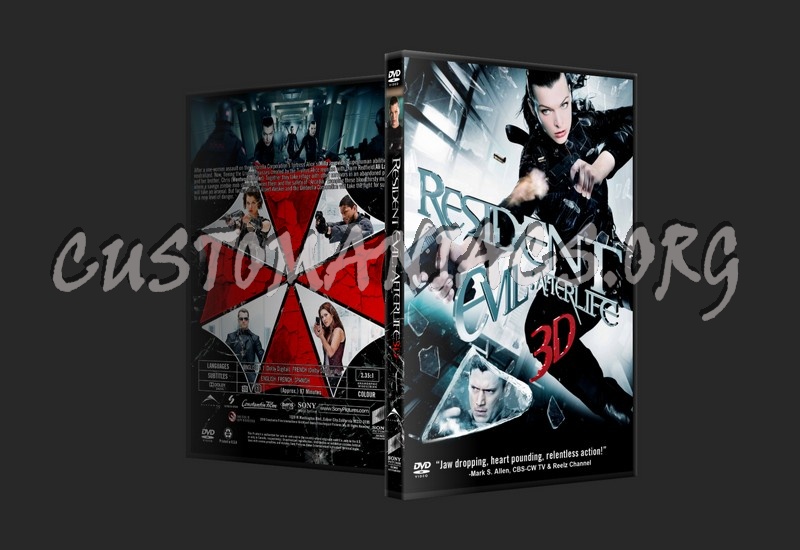 Resident Evil Afterlife 3D dvd cover