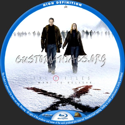 The X-Files: I Want to Believe blu-ray label