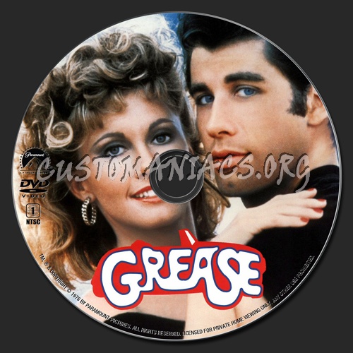 Grease dvd label