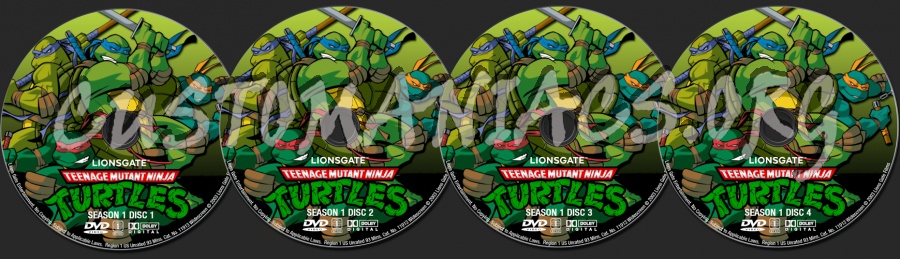 Teenage Mutant Ninja Turtles Season 1 dvd label