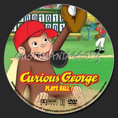 Curious George Plays Ball dvd label