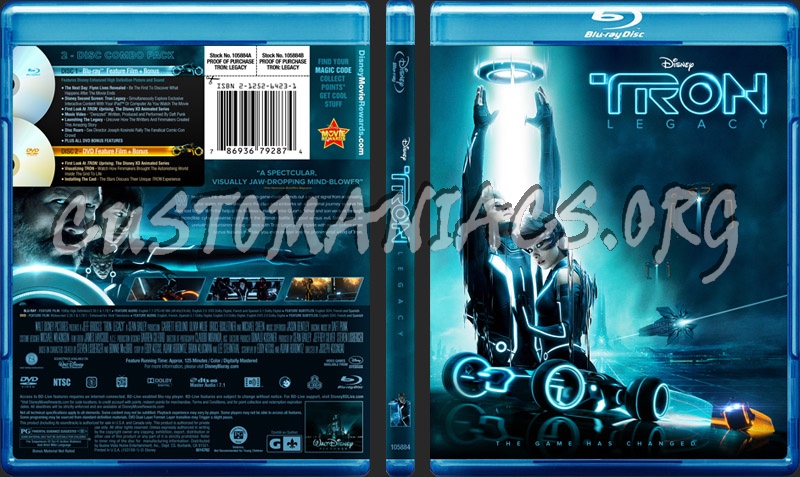 Tron Legacy - 2 Disc Combo Pack blu-ray cover