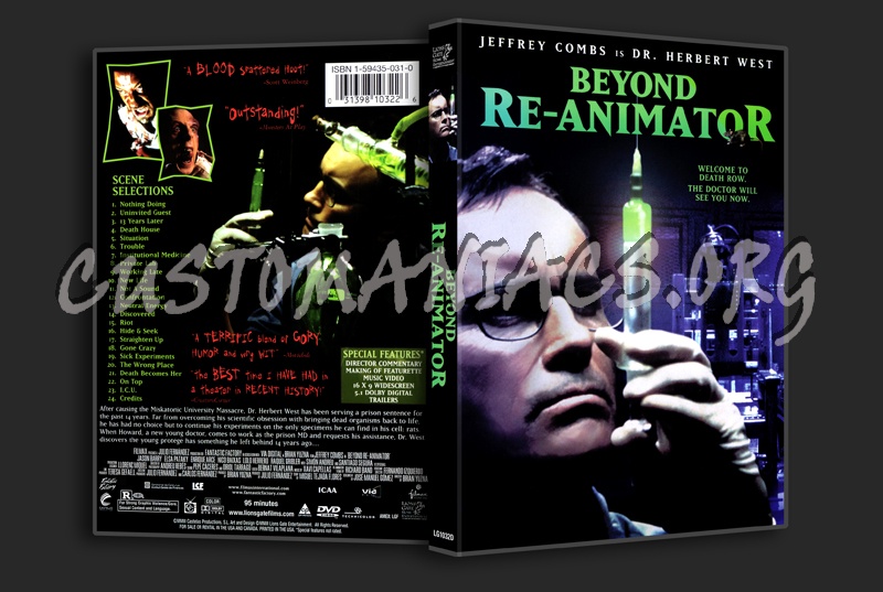 Beyond Re-Animator dvd cover