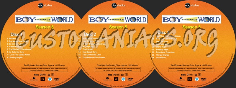 Boy Meets World: Season 5 dvd label