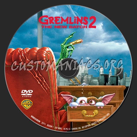 Gremlins 2 dvd label