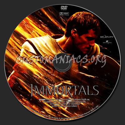 Immortals dvd label