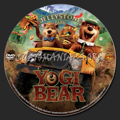 Yogi Bear dvd label