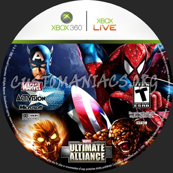 Marvel Ultimate Alliance dvd label