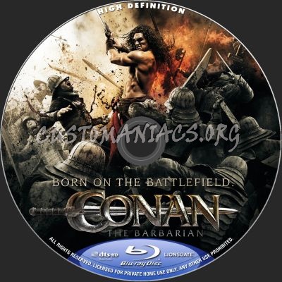 Conan The Barbarian blu-ray label