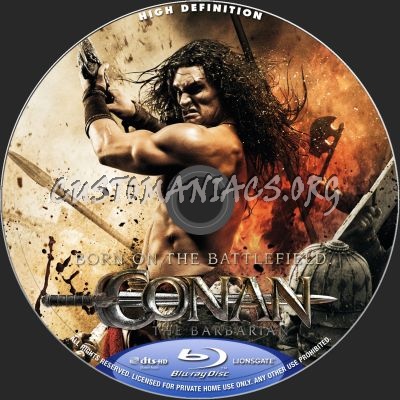 Conan The Barbarian blu-ray label