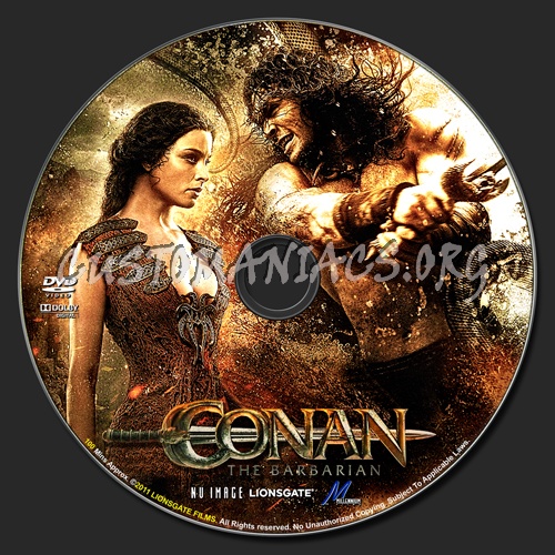 Conan the Barbarian (2011) dvd label