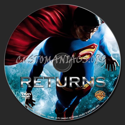 Superman Returns dvd label