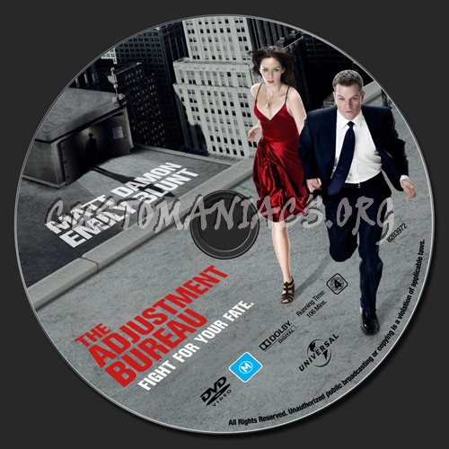 The Adjustment Bureau dvd label