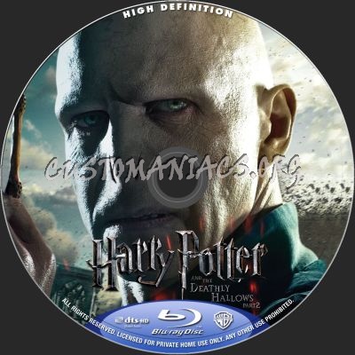 Harry Potter And The Deathly Hallows Part 2 blu-ray label